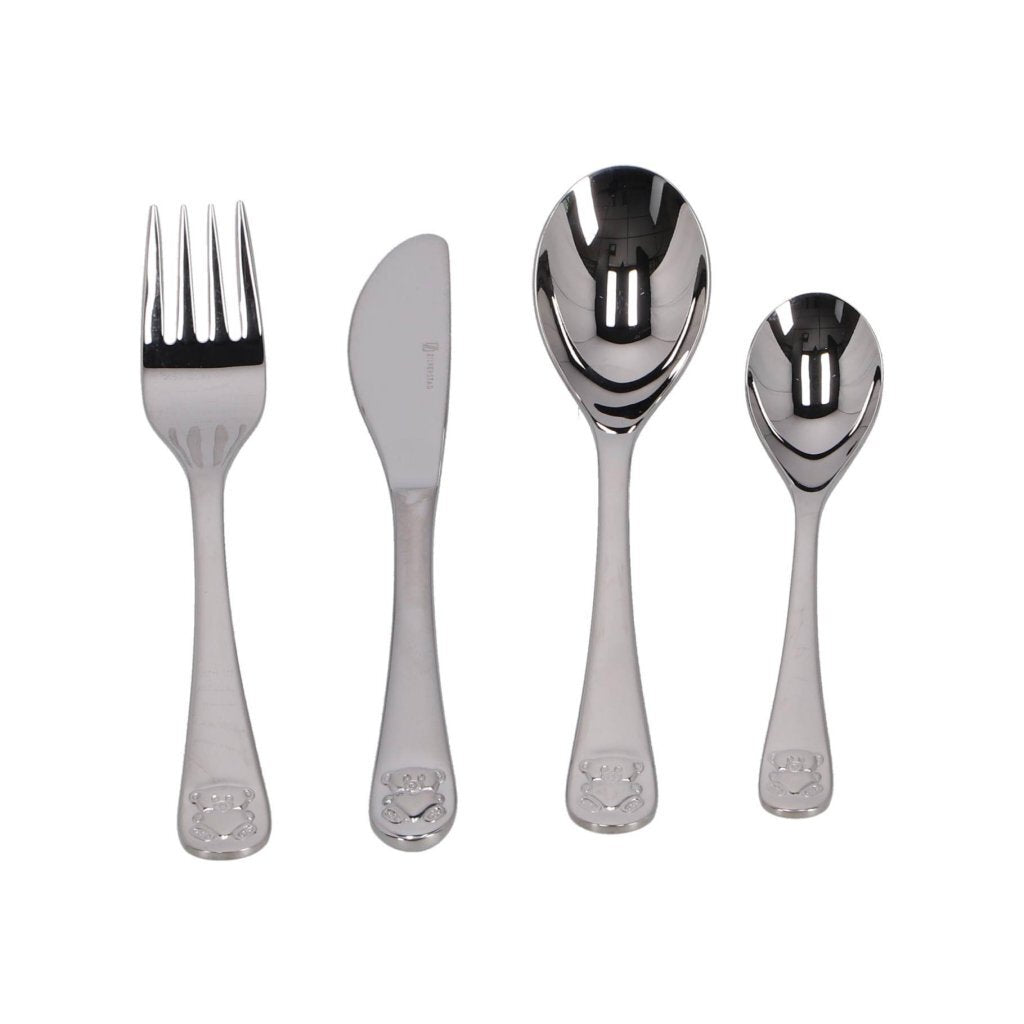 Zilverstad Children's Cutlery Bear with Heart 4-piece