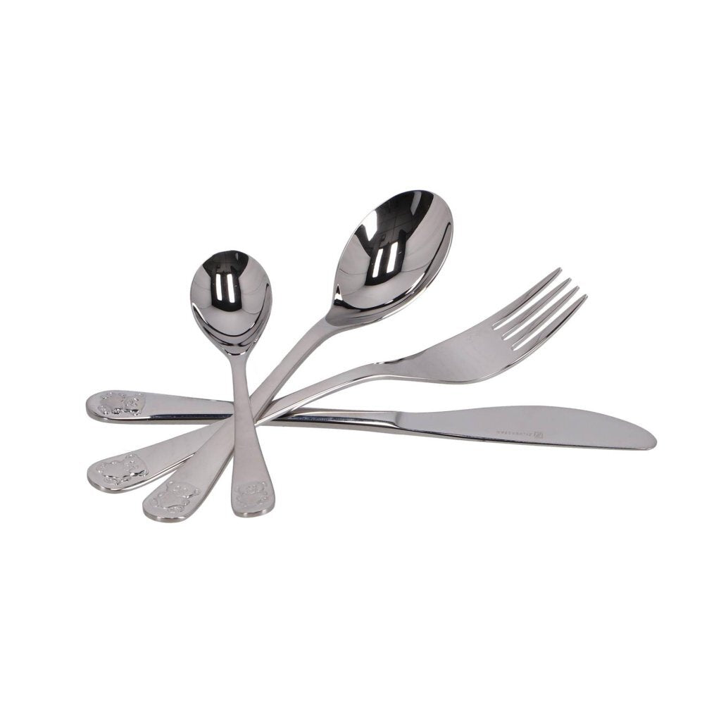Zilverstad Children's Cutlery Bear with Heart 4-piece