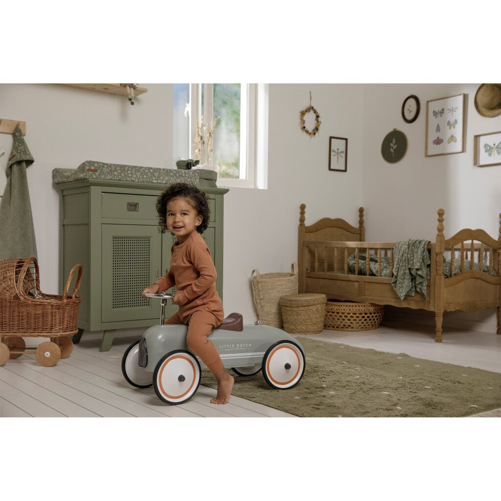 Little Dutch Retro Loopauto 75x40x40 cm Groen