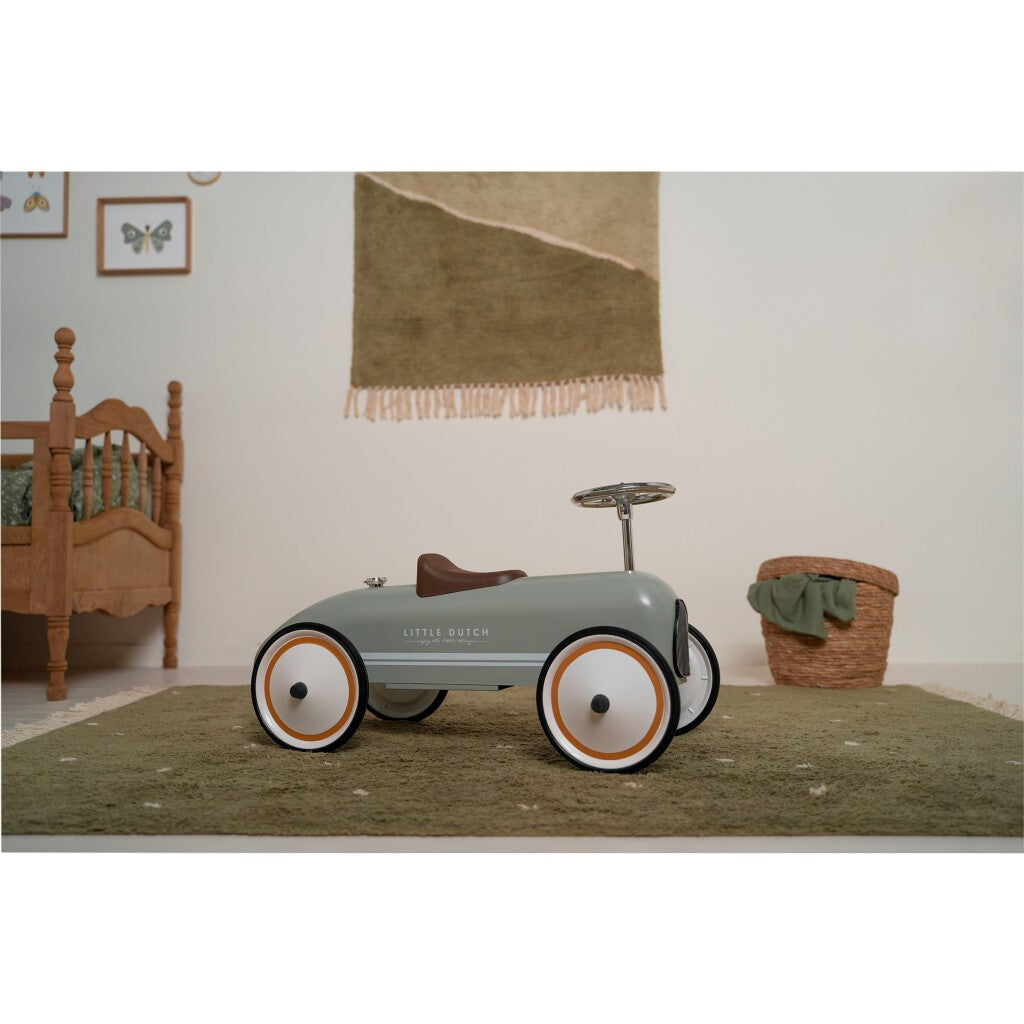 Little Dutch Retro Ride-on Car Green 75x40x40 cm