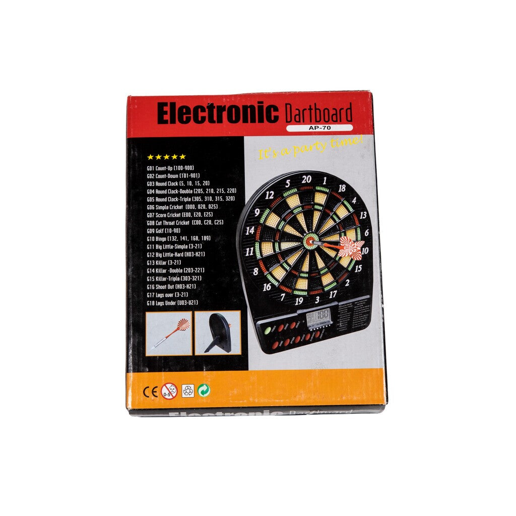 Mini Electronic Dartboard + 4 Darts - Easy Scoring