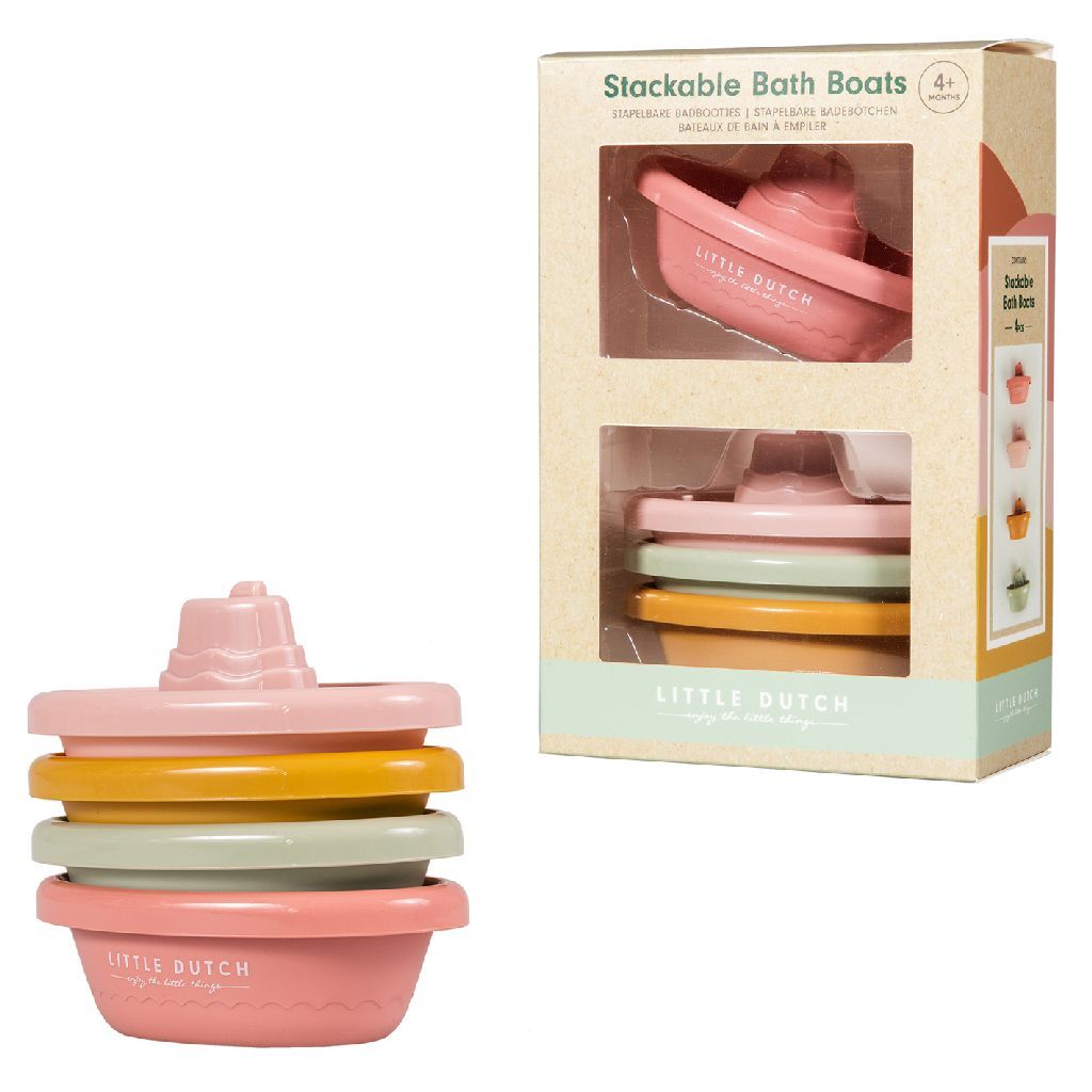 Little Dutch 4 Bath Boats Set Pink