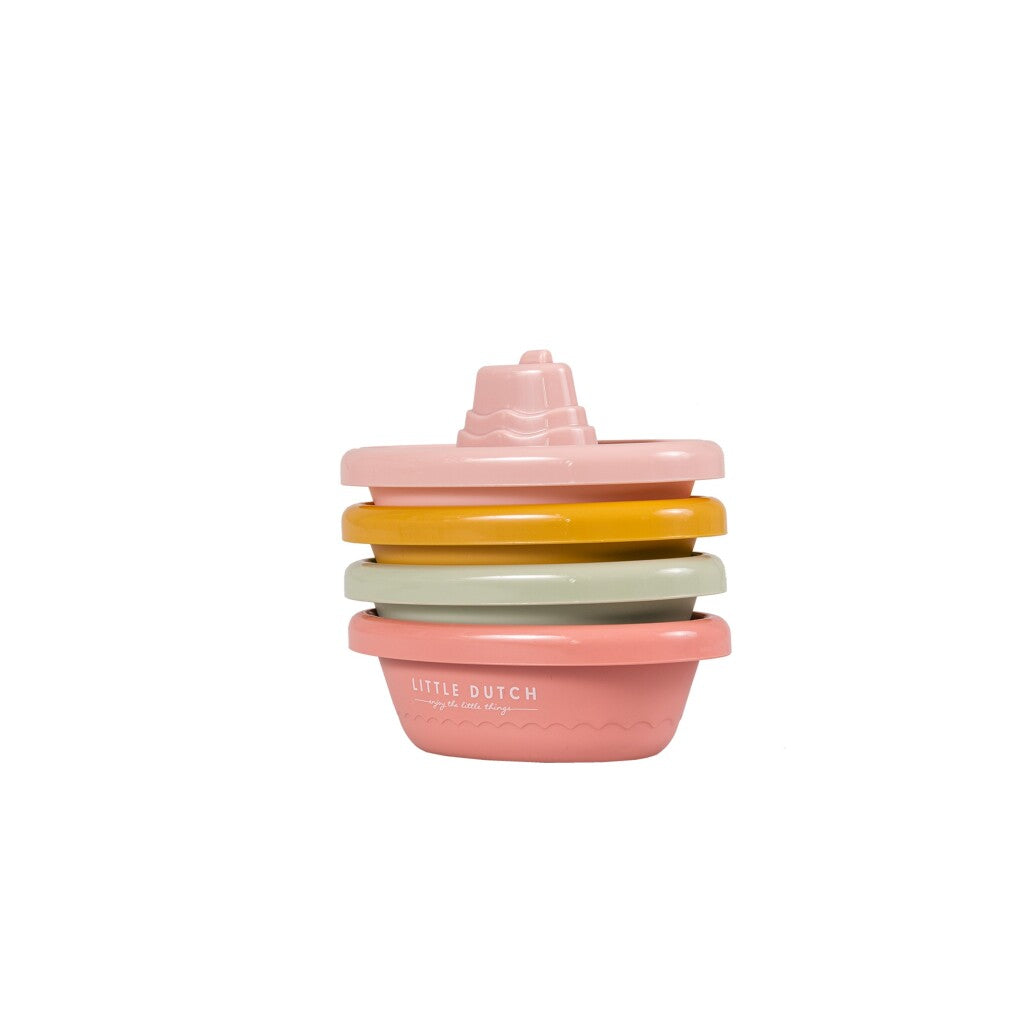 Little Dutch 4 Bath Boats Set Pink