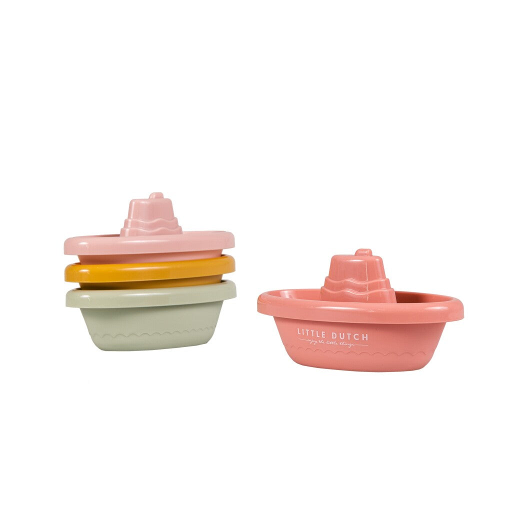Little Dutch 4 Bath Boats Set Pink