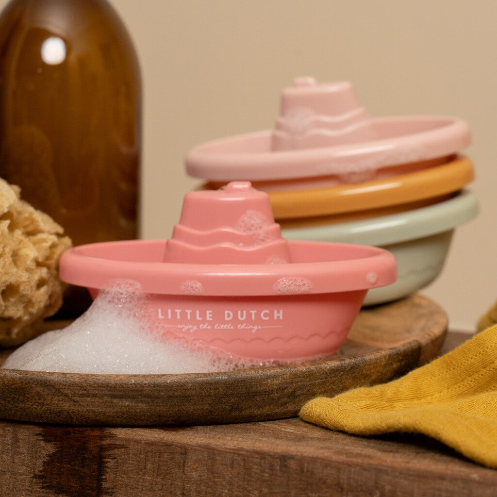 Little Dutch 4 Bath Boats Set Pink