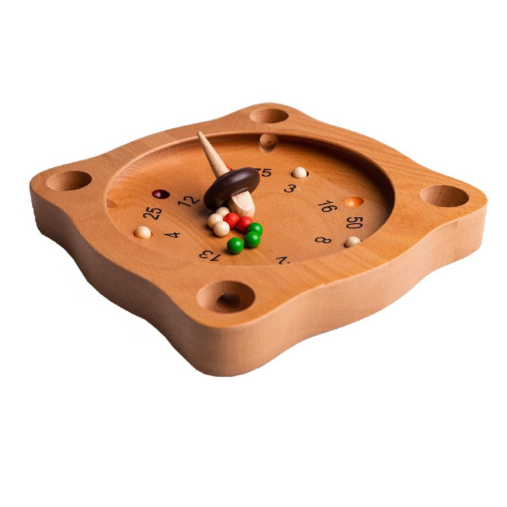 Clown Games Wooden Tyrolean Roulette - Game Board 21 x 21 cm