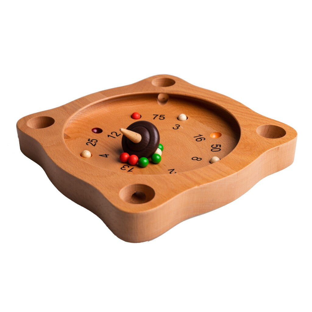 Clown Games Wooden Tyrolean Roulette - Game Board 21 x 21 cm