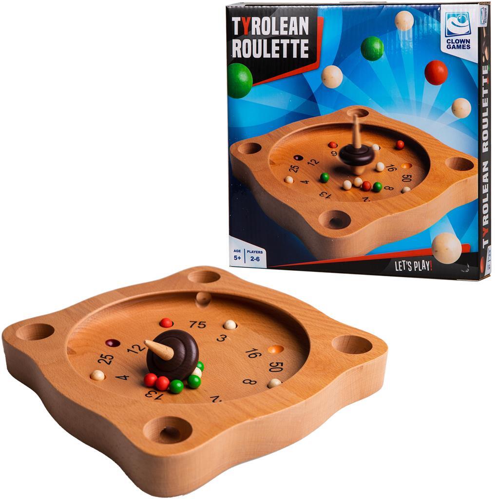 Clown Games Wooden Tyrolean Roulette - Game Board 21 x 21 cm