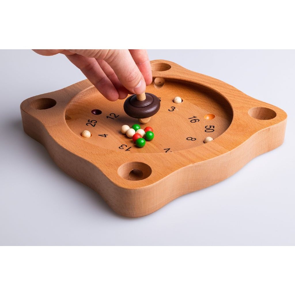 Clown Games Wooden Tyrolean Roulette - Game Board 21 x 21 cm