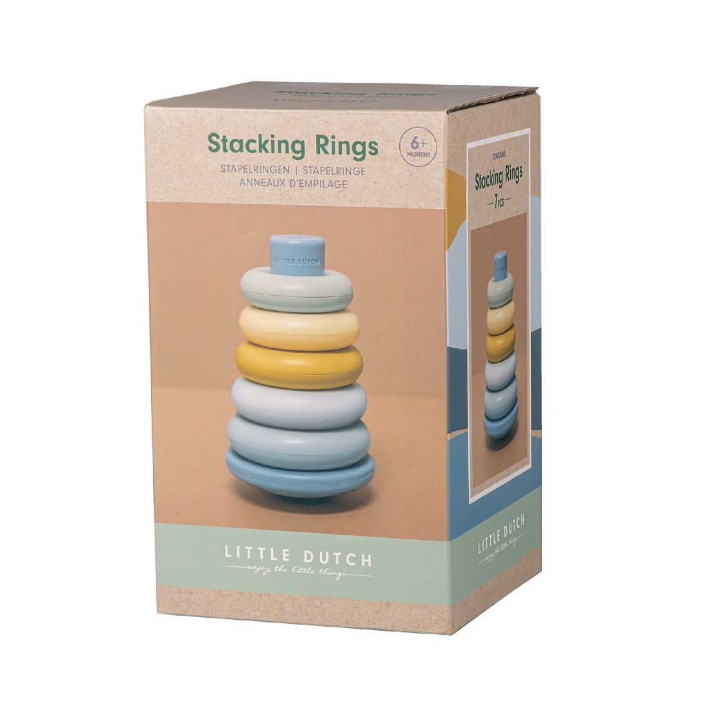 Little Dutch Stacking Rings Toy Blue 20.5 cm