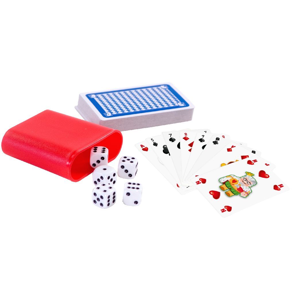 Clown Games Kids 50 Card & Dice Games Set - Suitable for 1 to 6 Players Aged 6+