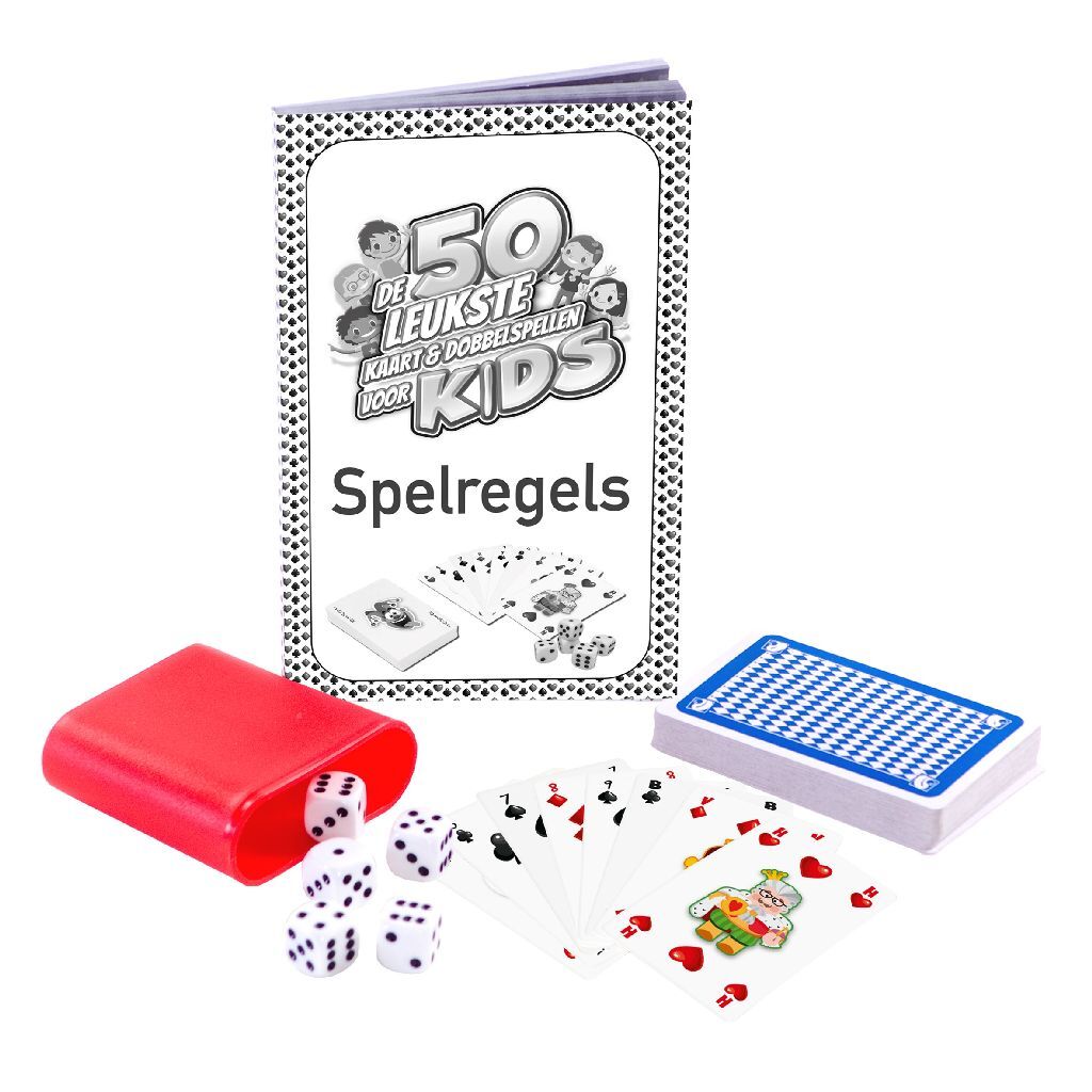 Clown Games Kids 50 Card & Dice Games Set - Suitable for 1 to 6 Players Aged 6+