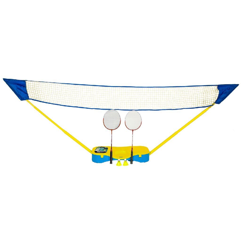 SportX Badminton Set - Complete Set for Outdoor Fun - 2 Shuttles & Rackets