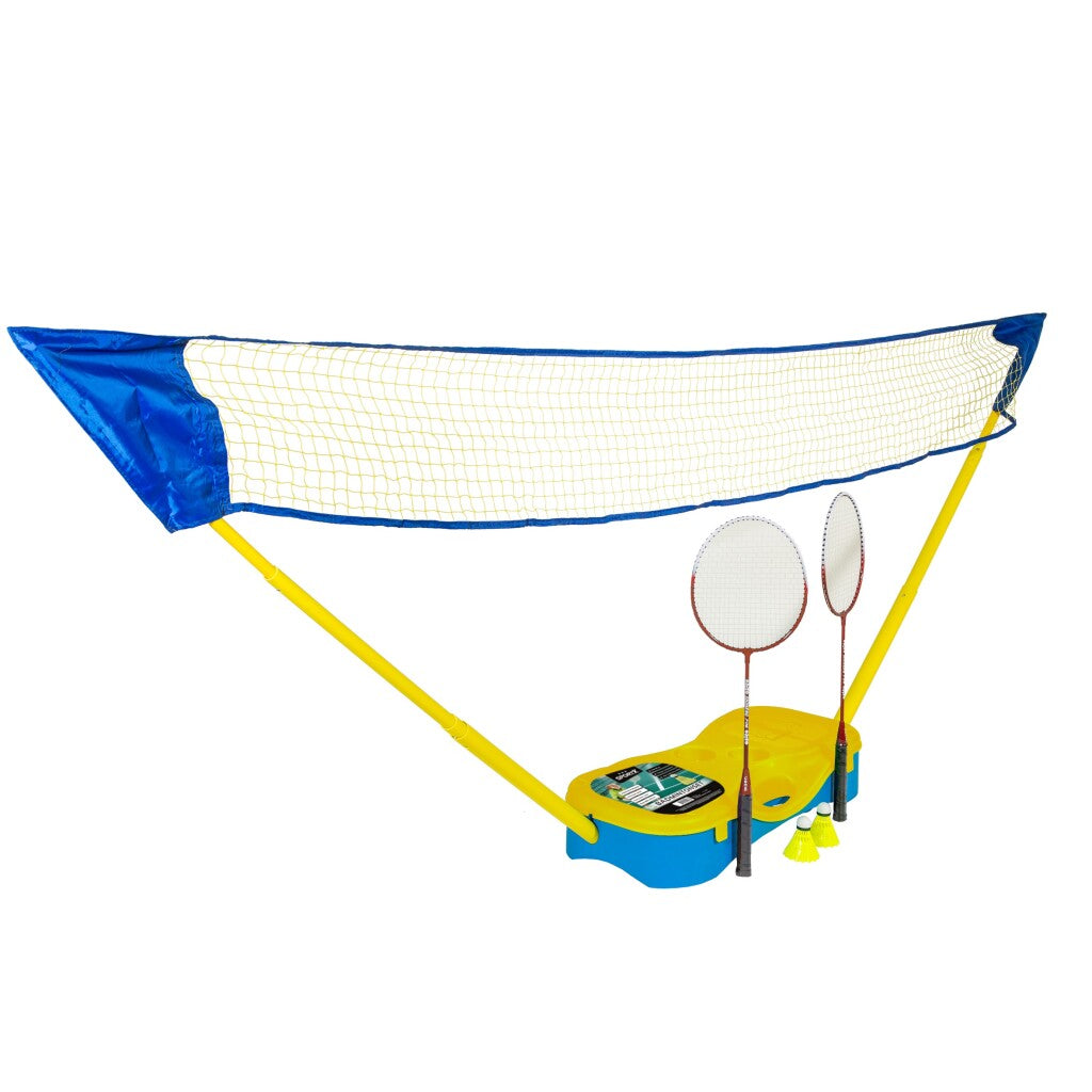 SportX Badminton Set - Complete Set for Outdoor Fun - 2 Shuttles & Rackets