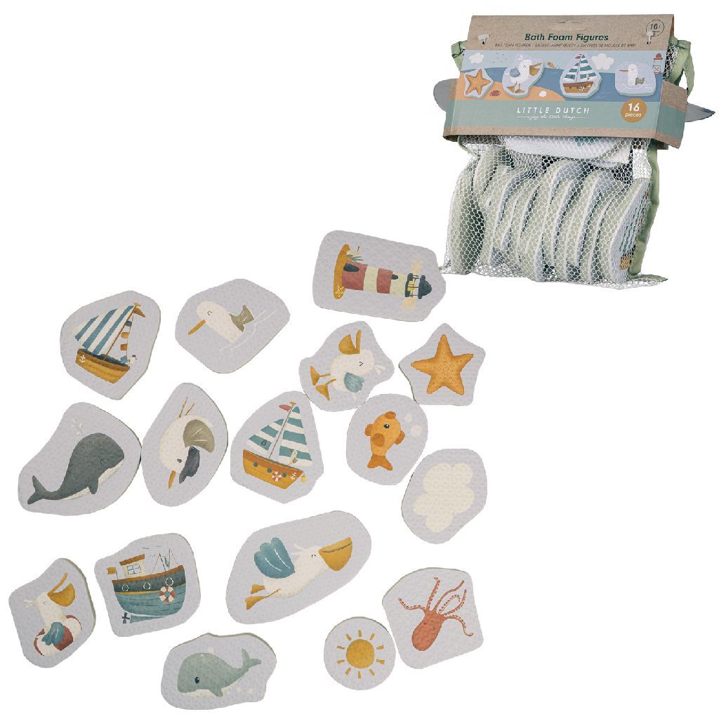 Rubo Toys Little Dutch Bath Foam Figures - Sailors Bay