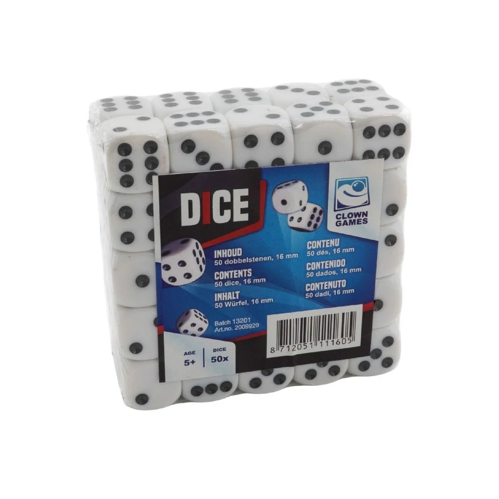 Clown Games Dice 50 Pieces - Fun Dice for Games