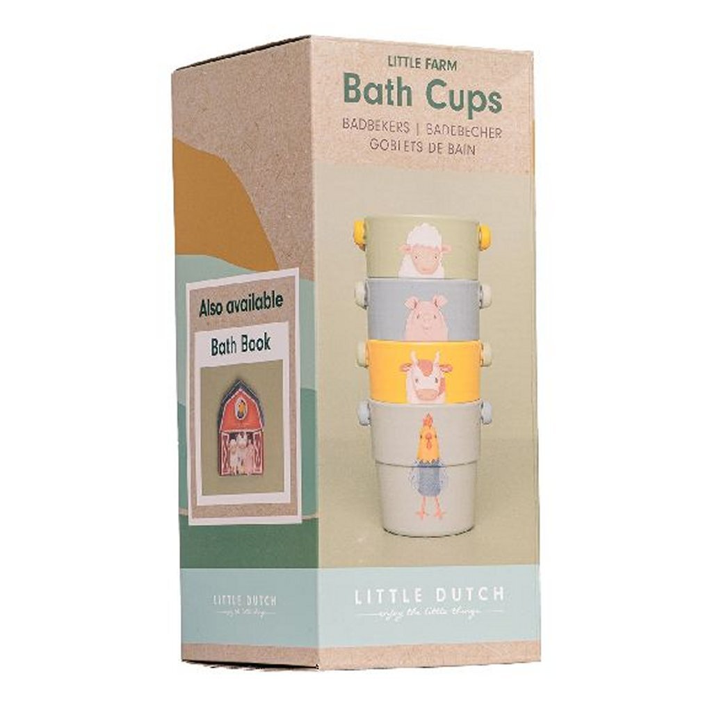 Little Dutch Farm Bath Cups 4 Pieces
