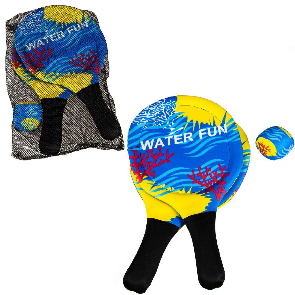 Summertime Water Fun Soft Beach Ball Set Blue/Yellow