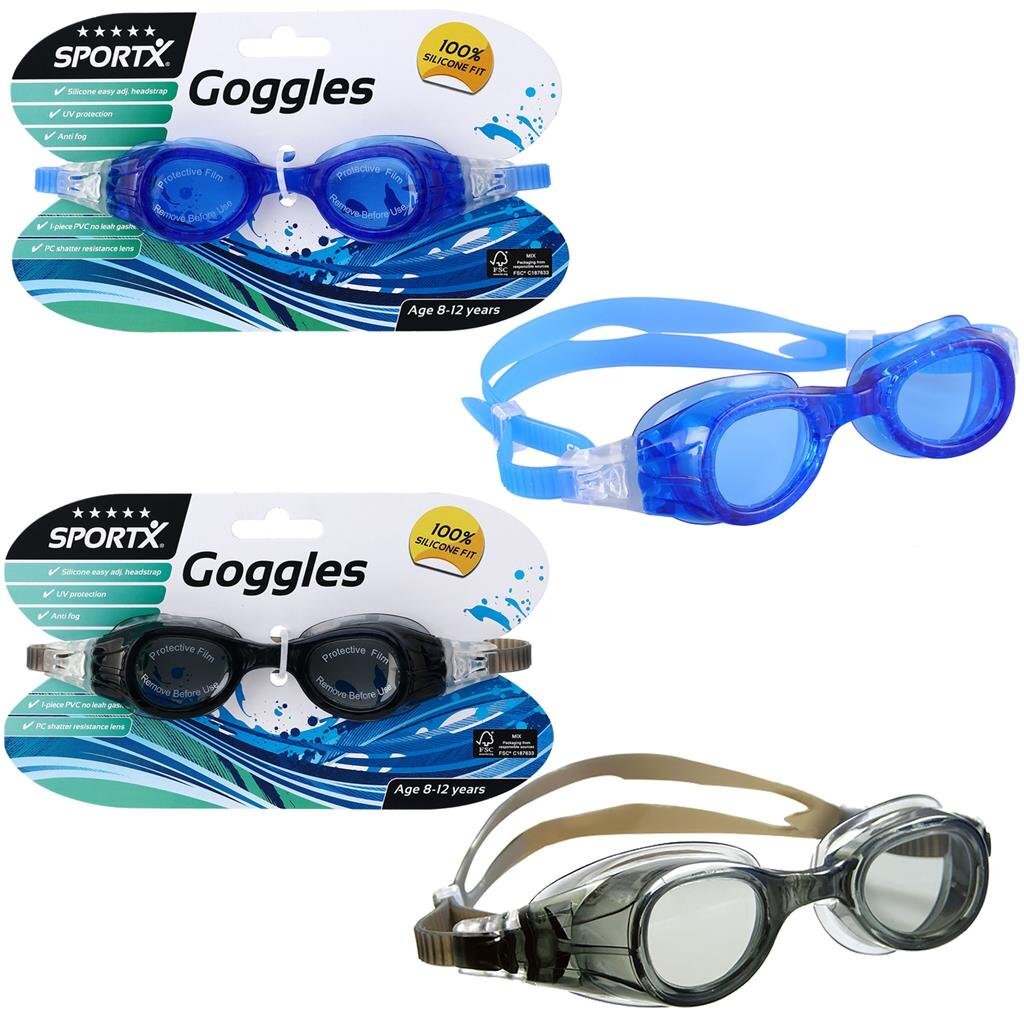 SportX Junior Swimming Goggles 5 Stars Assorted