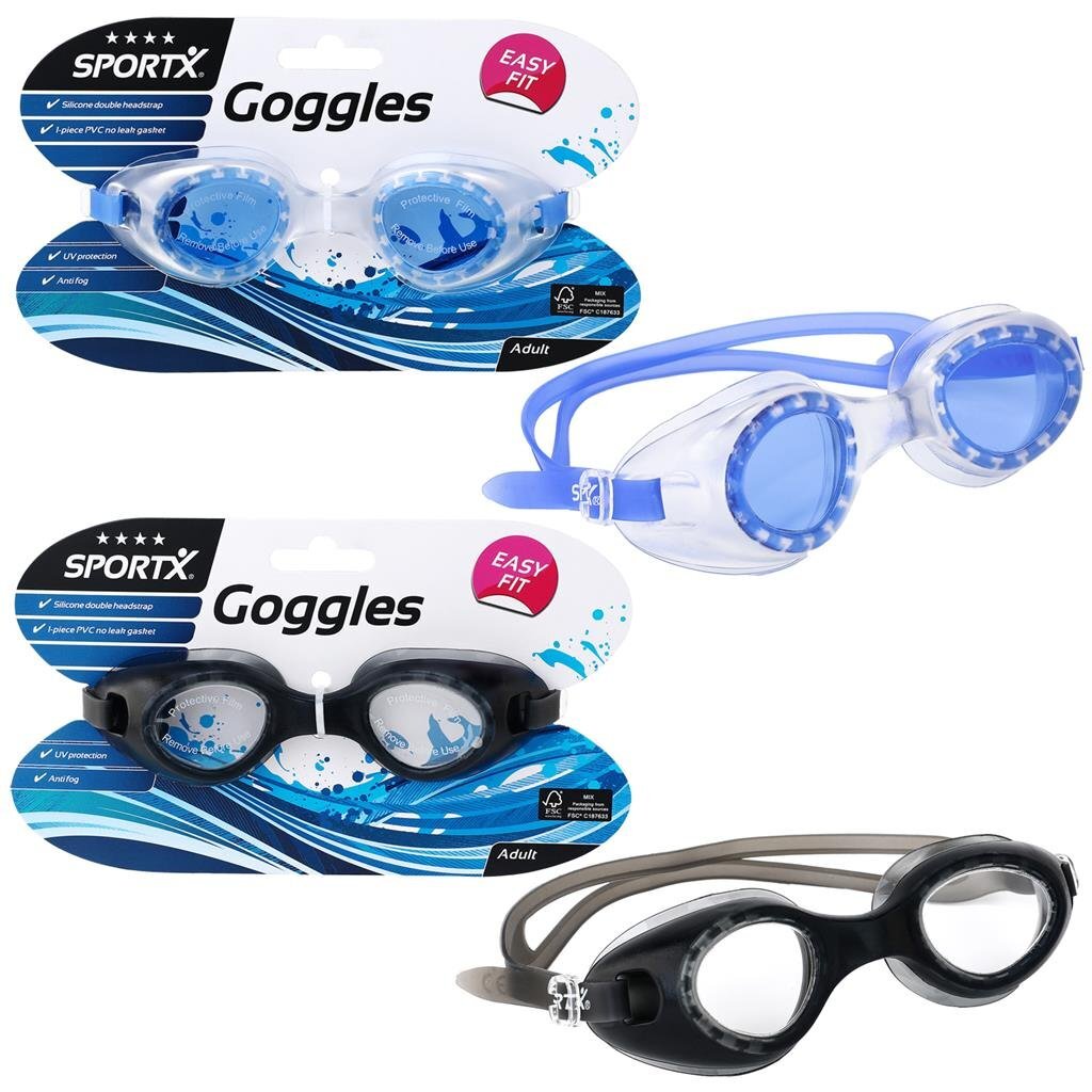 SportX Adult Swimming Goggles 4 Stars Assorted