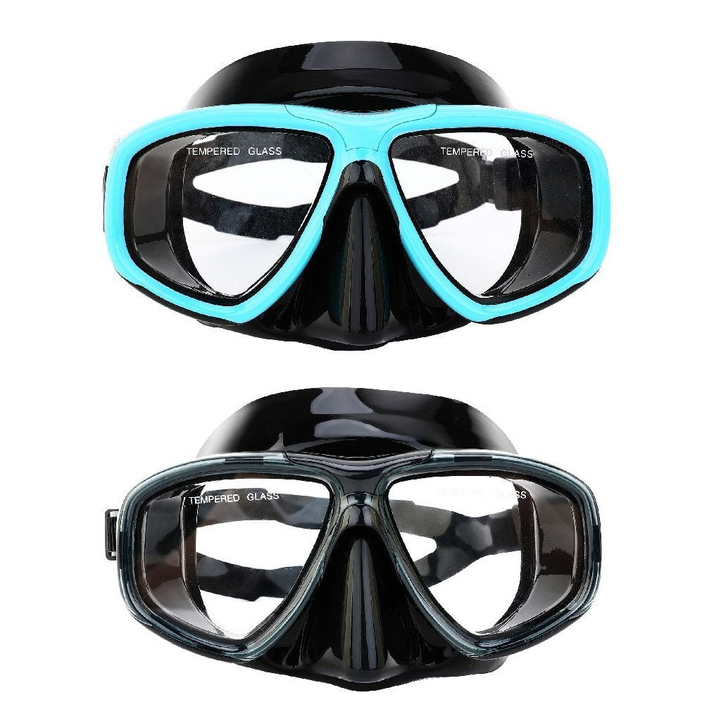 SportX Adult Swimming Mask 4 Stars Assorted - Safety Glass Lenses - Silicone - Random Color
