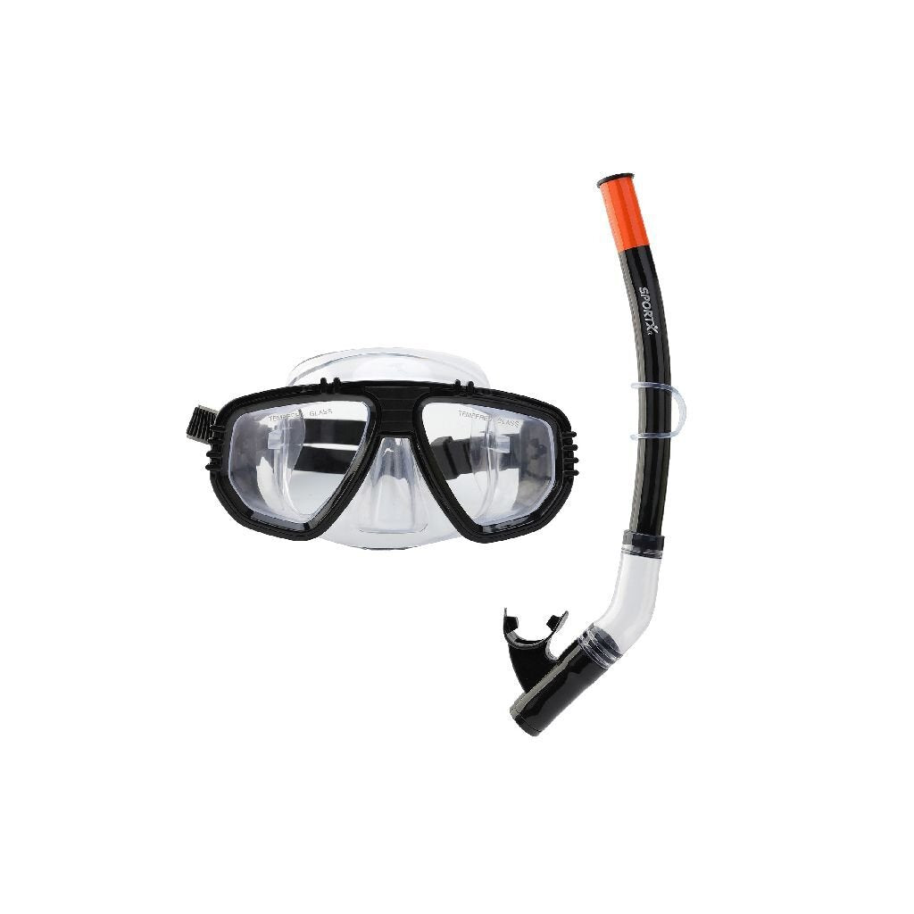 SportX Adult Snorkel Set with Silicone Valve and Storage Bag