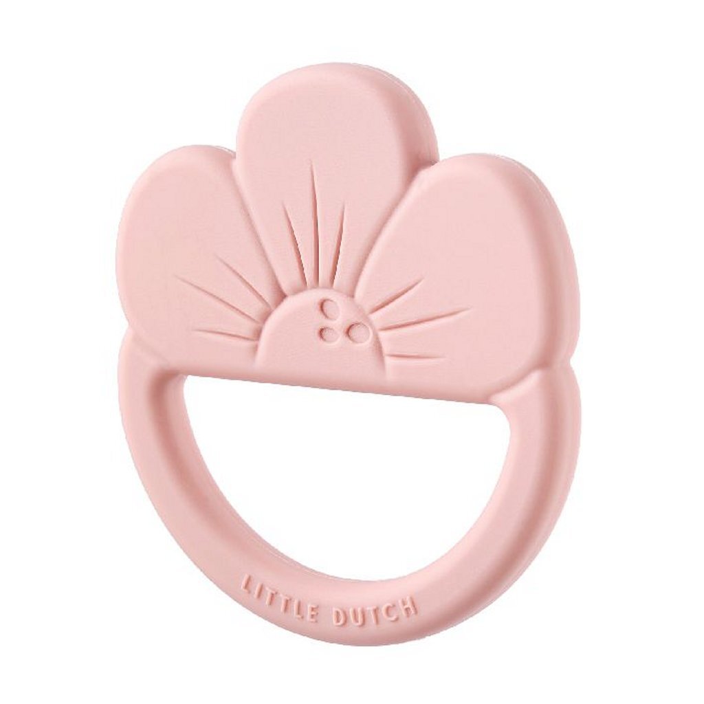 Little Dutch Silicone Teething Ring Flower Pink