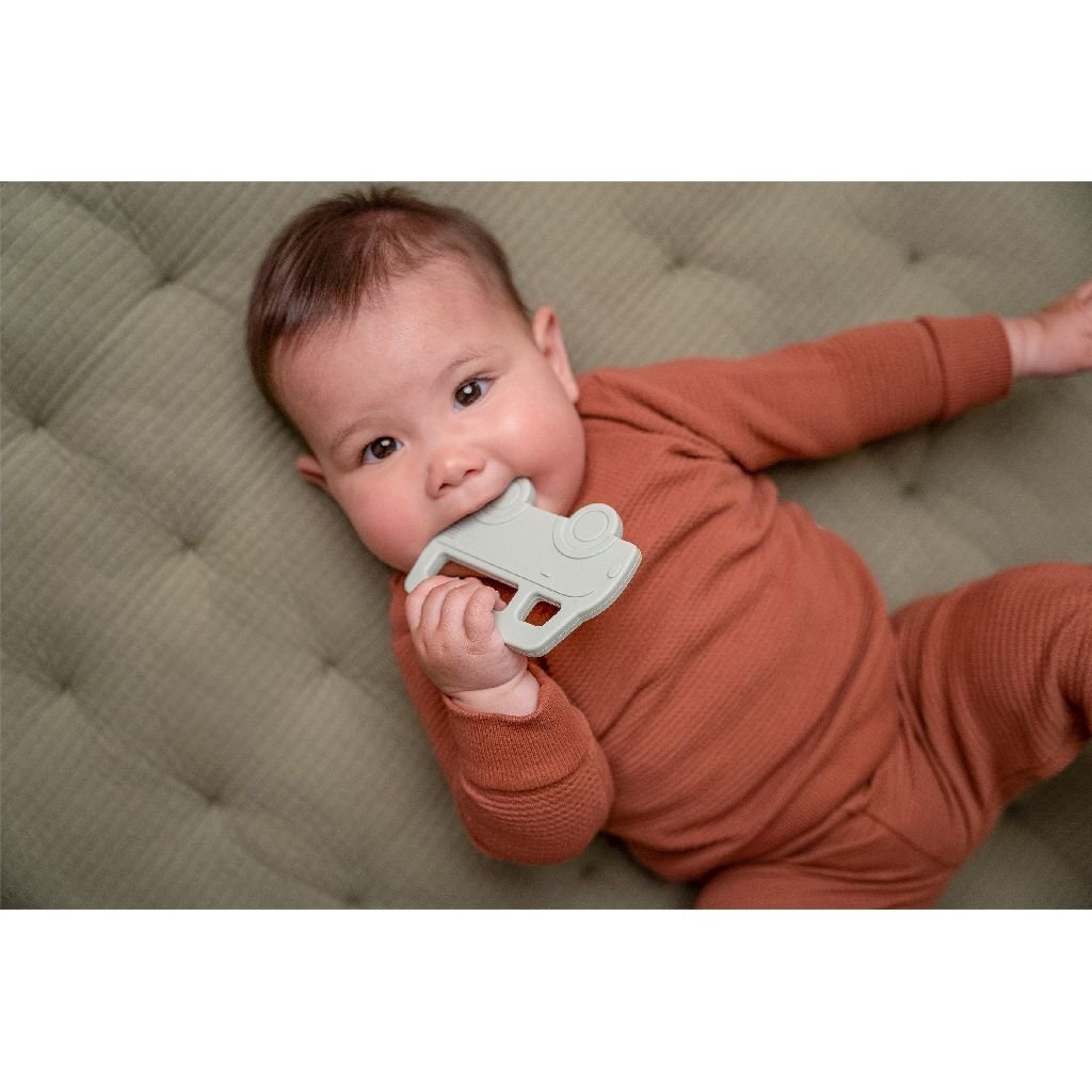 Little Dutch Silicone Teething Ring Bus Green