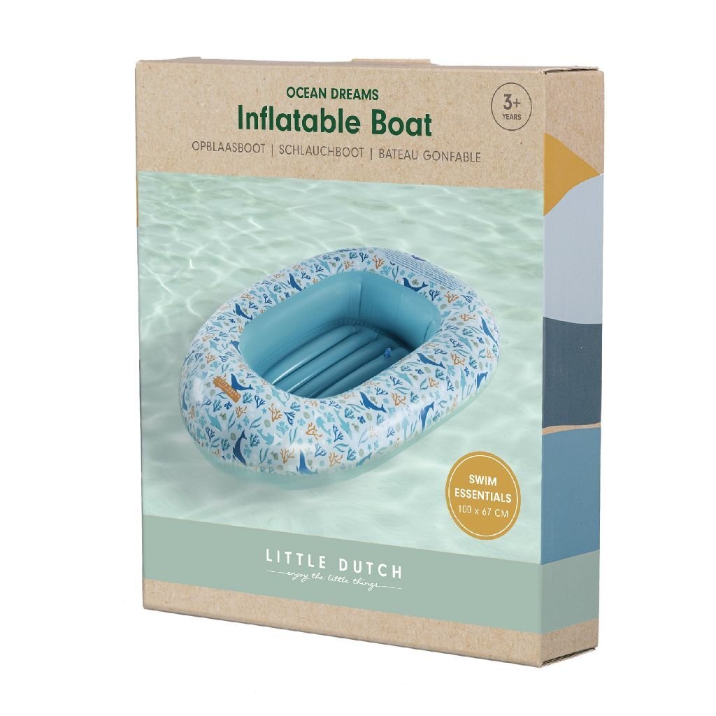 Little Dutch Ocean Dreams Inflatable Boat 100x67 cm Blue