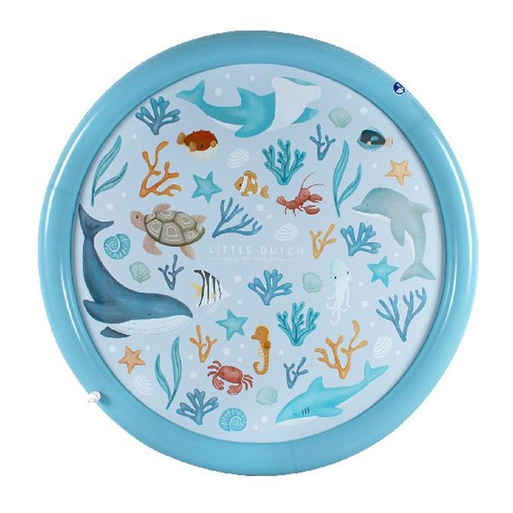 Little Dutch Ocean Dreams Sprinkler Mat - 150 cm Blue