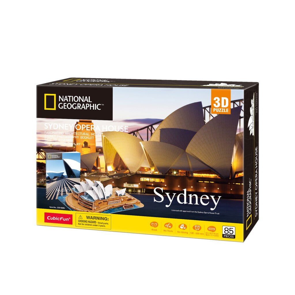 Cubic Fun 3D Puzzle Sydney Opera House 85 Pieces for Kids Aged 8 and Up