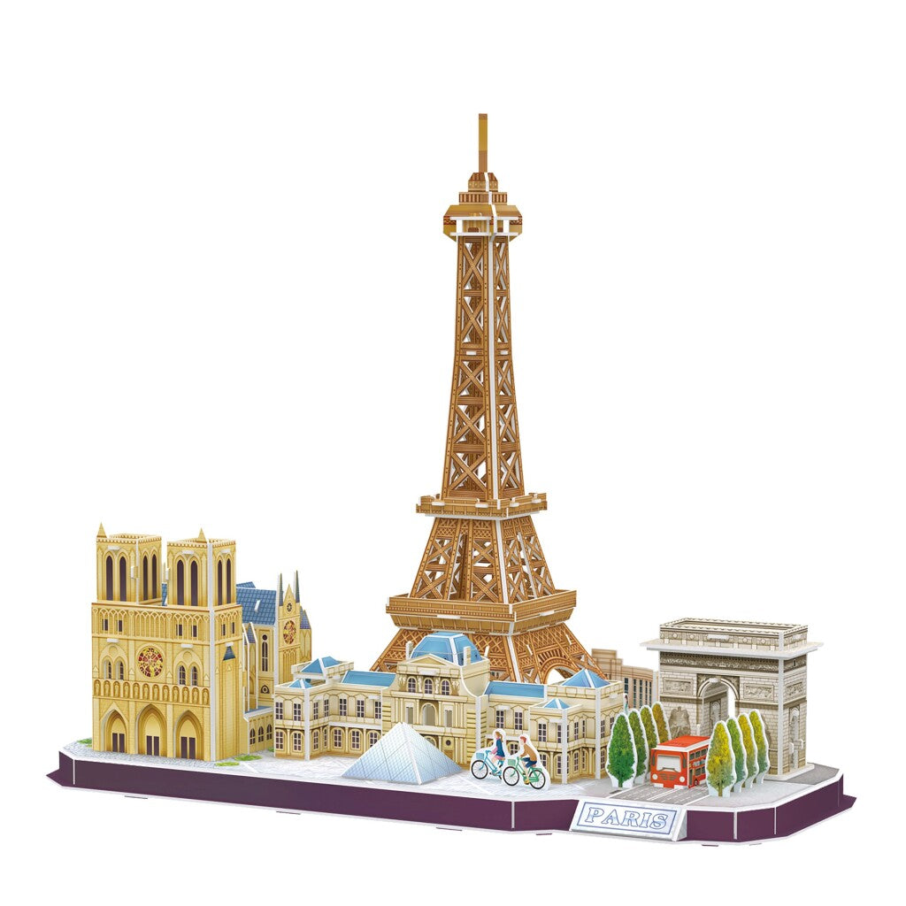 Cubic Fun 3D Puzzle Paris City Line 114 Pieces for Kids Aged 8 and Up