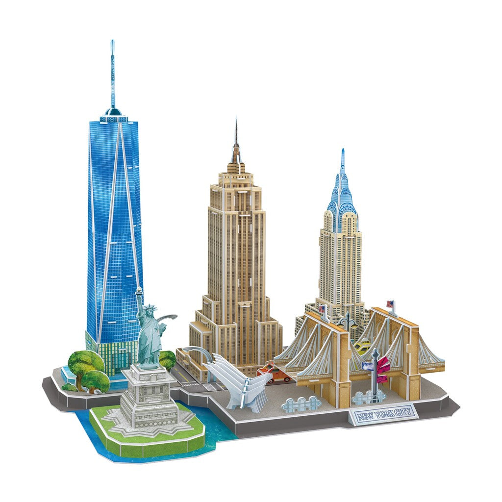 Cubic Fun 3D Puzzle New York City Skyline 123 Pieces for Kids Aged 8 and Up