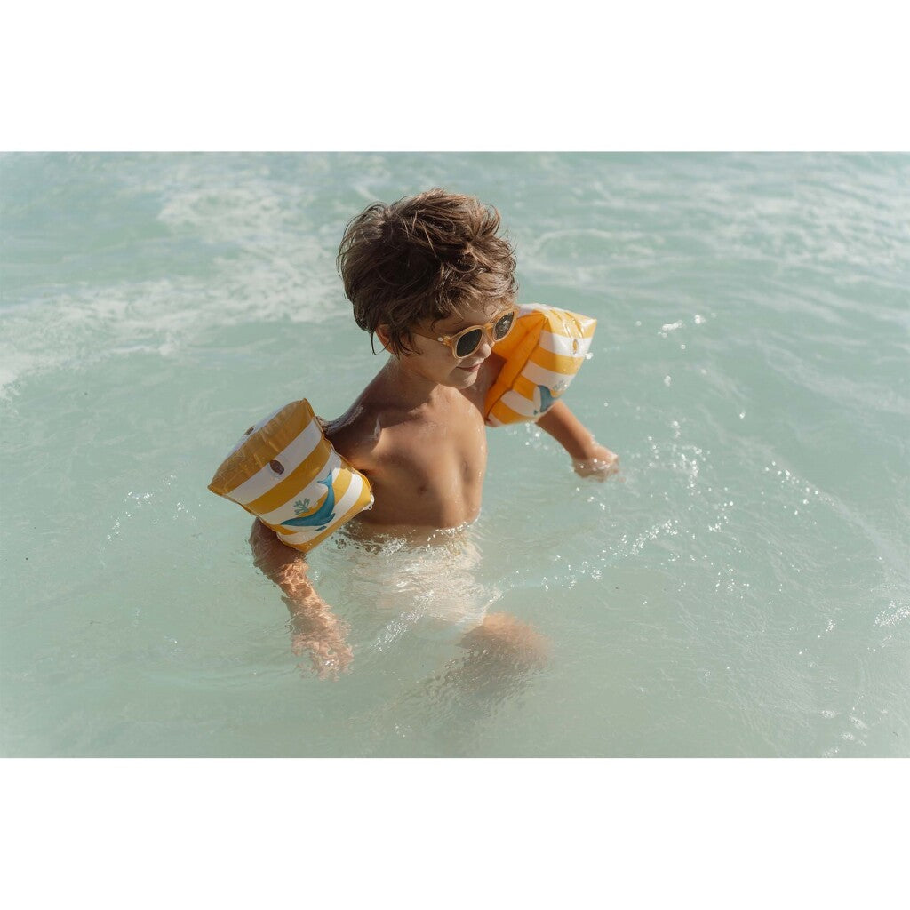 Little Dutch Ocean Dreams Swim Sleeves Yellow/White Suitable for 2-6 Years