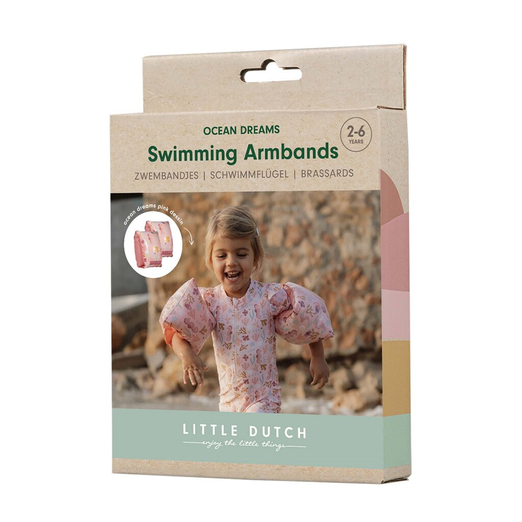 Little Dutch Ocean Dreams Swim Sleeves Pink Suitable for 2-6 Years