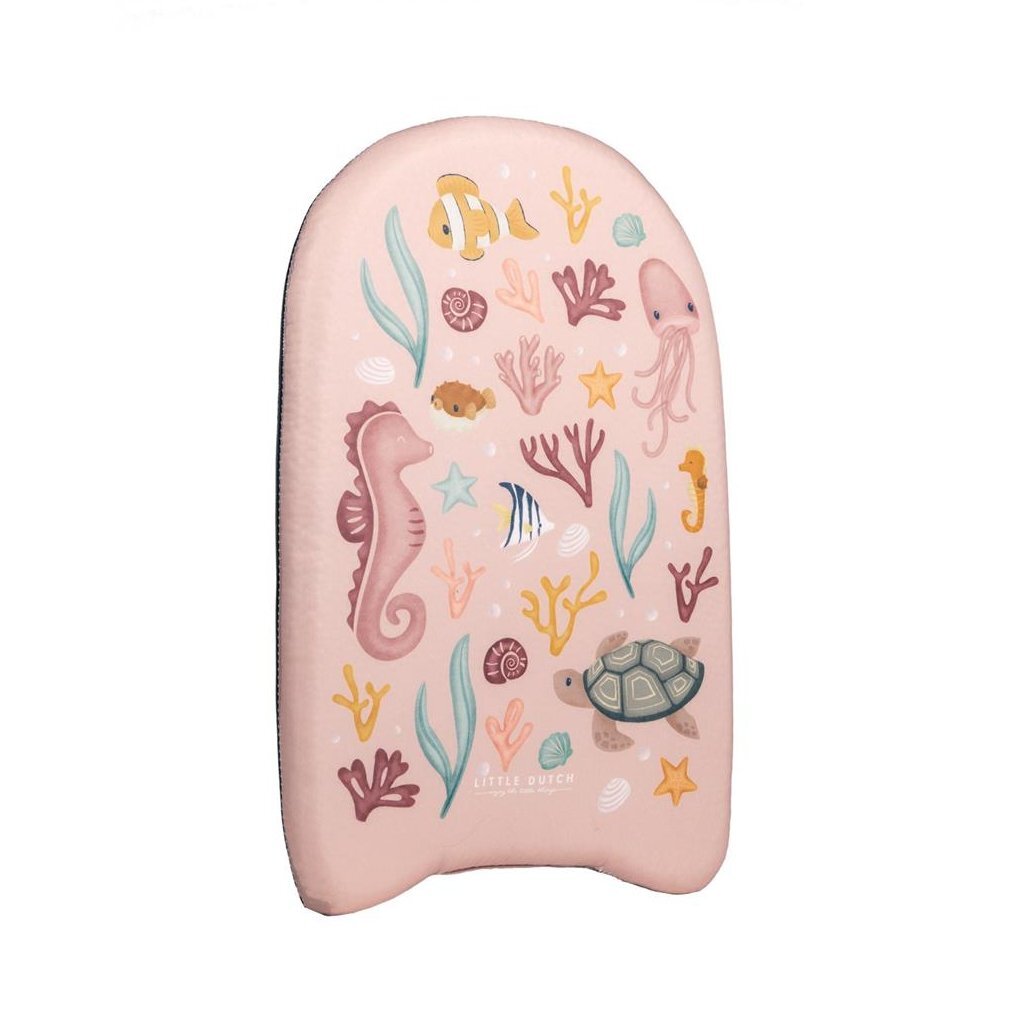 Little Dutch Ocean Dreams Kickboard Pink - Fun Swimming Aid for Kids 3+
