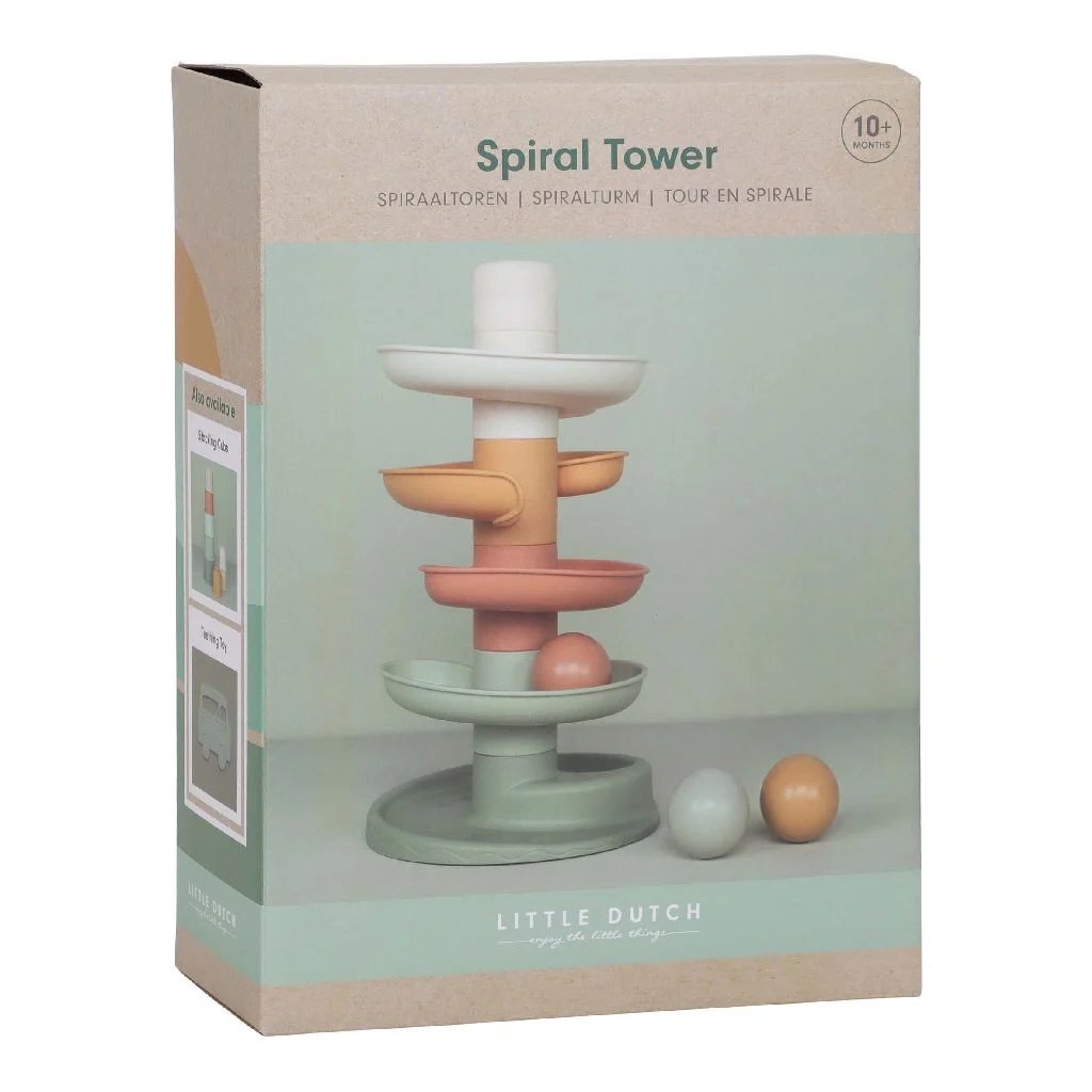 Little Dutch Spiral Tower 18x18x30 cm - For Ages 10 Months+