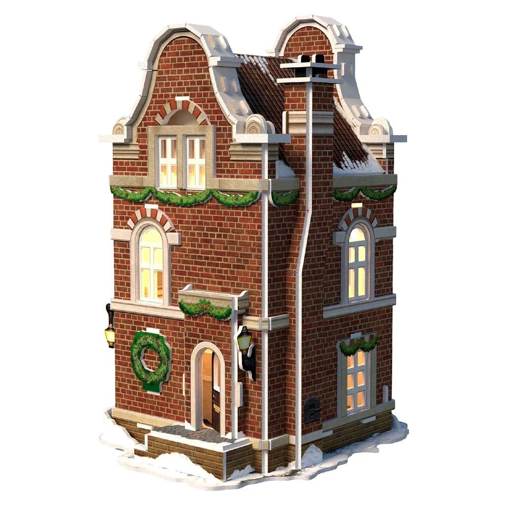 Cubic Fun 3D Puzzle Dutch Cottage Winter Cheese Shop + Light 60 Pieces