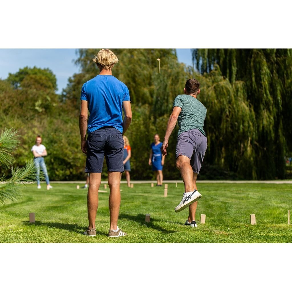 Outdoor Play Wooden Kubb Game + Carrying Bag