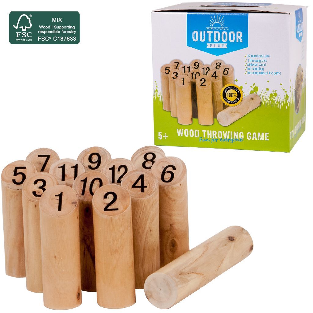 Outdoor Play Finnish Wooden Throwing Game - Garden Fun - Ages 5+