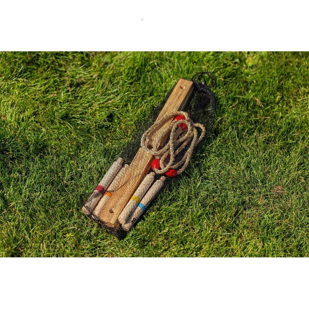 Outdoor Play Wooden Ring Toss Game + Carrying Bag - Ages 3+
