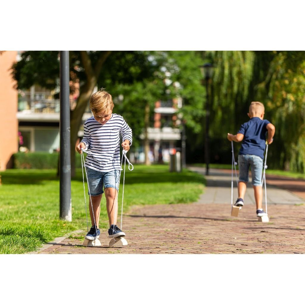 Outdoor Play Wooden Stilts