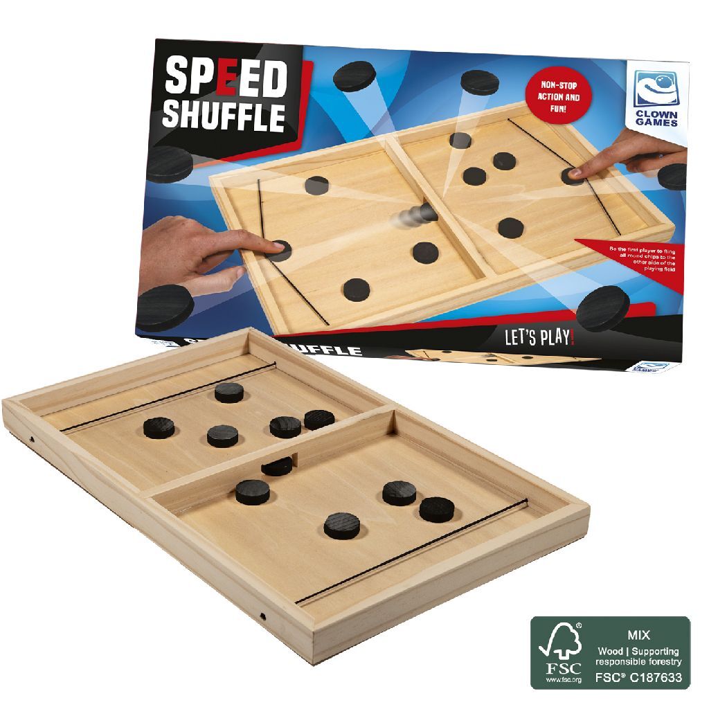 Clown Games Speed Shuffle Sling Puck Wood