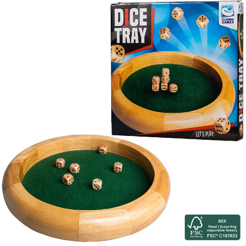 Clown Games Wooden Dice Tray