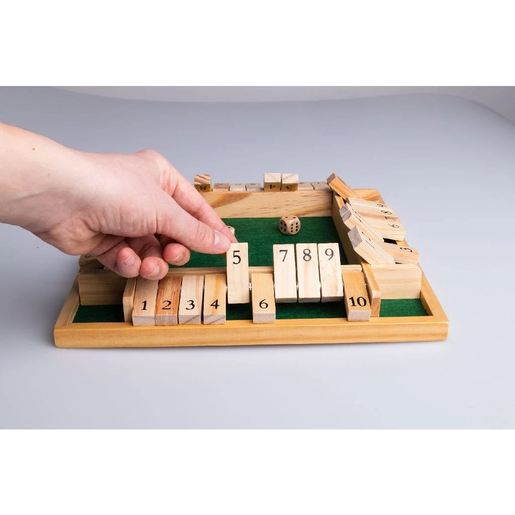 Clown Games Shut The Box - Wooden Game for 4 Players - Ages 6+