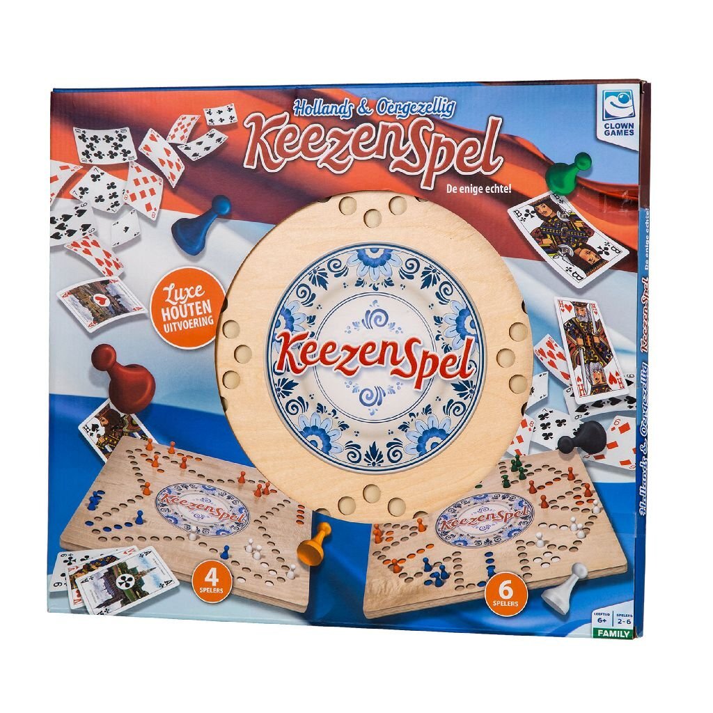 Clown Games Wooden Keezen Game for 2-6 Players Aged 6+