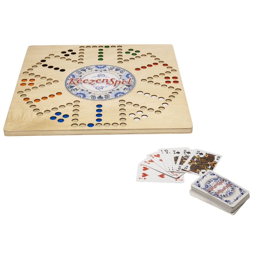 Clown Games Wooden Keezen Game for 2-6 Players Aged 6+