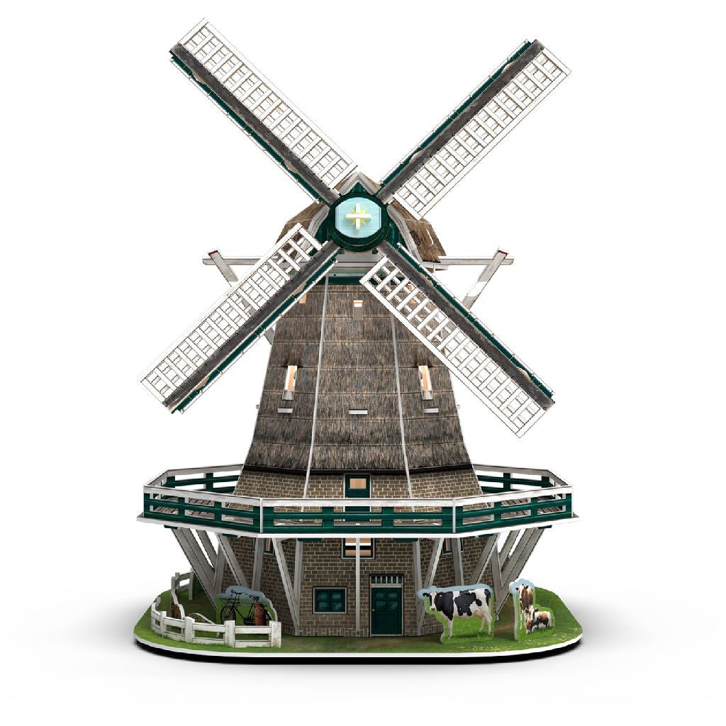 Cubic Fun 3D Puzzle Windmill + Light 64 Pieces
