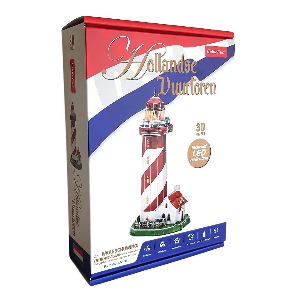 Cubic Fun 3D Puzzle Lighthouse with LED Light 51 Pieces