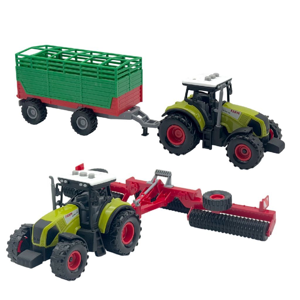 Dutch Farm Tractor with Trailer + Light and Sound Assortment
